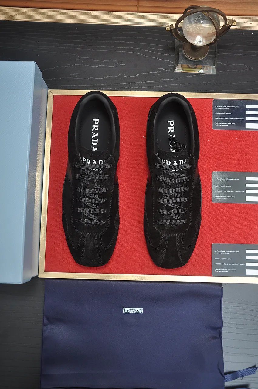 Men's shoes 💰560💶【PRADA】Couple's casual shoes, originally developed 1:1, made of high-mercerized cowhide with imported cowhide, silk sheepskin lining, rubber outsole, comfortable and soft on the feet, size for women: 35 to 41. Male 38 to 48💰🔥🔥🔥🔥🔥